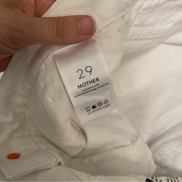 MOTHER Snacks The Fun Dip Utility Puddle jeans in Sticky Rice - Picture 8 of 16